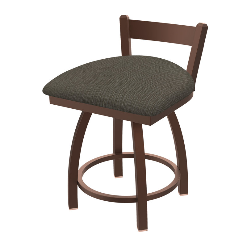 Tabouret de coiffeuse en métal Catalina, Tissu - graphique calice, Bronze