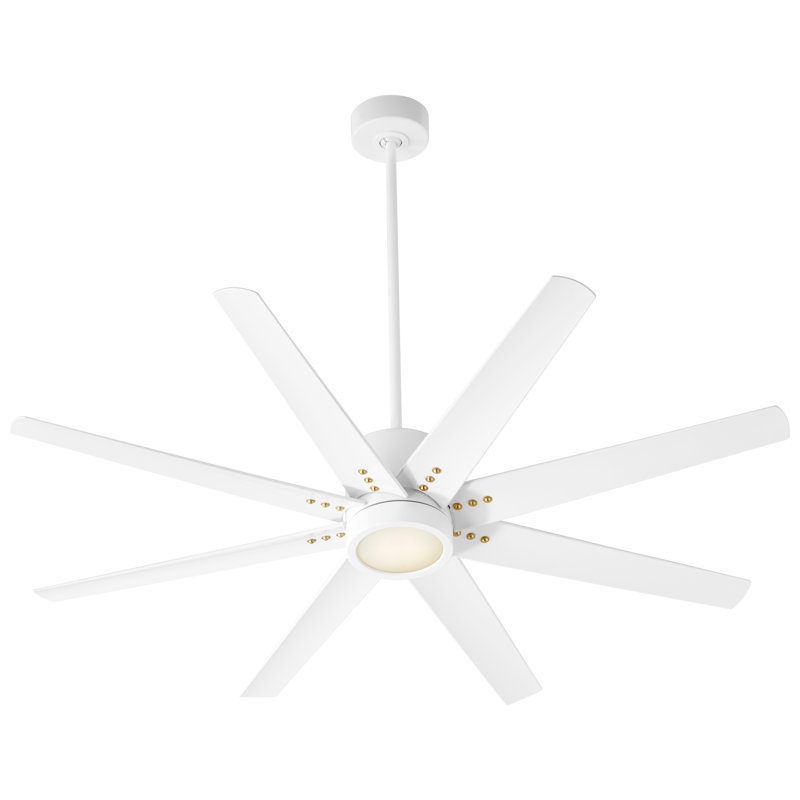 Ventilateur à huit pales 56 po FLEET - Blanc, Blanc