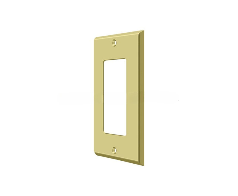 Deltana SWP4754U3 Switch Plate; Single Rocker; Bright Brass Finish