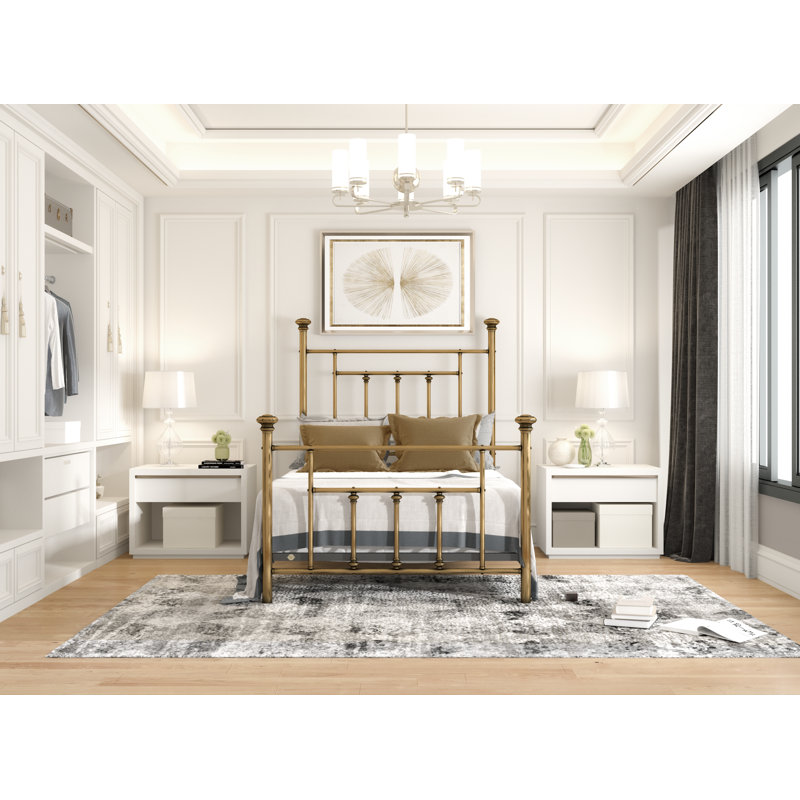 101 Generations Bed | Complete Standard, Full, Aged Brass Lacquered