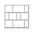 Geonna 117cm H x 111.5cm W Geometric Bookcase-1032077059