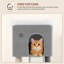 Cat Tree, 82 cm Cat Tower for Indoor Cats, Multi-Level Tree with Two Comfy Condos, a Soft Platform, Basket, Sisal Scratching Post, Scratching Board, Pompoms -1061738360