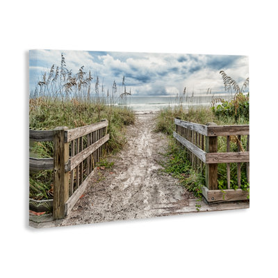 Beach Entrance Fence Canvas, design by Mary Lou Johnson