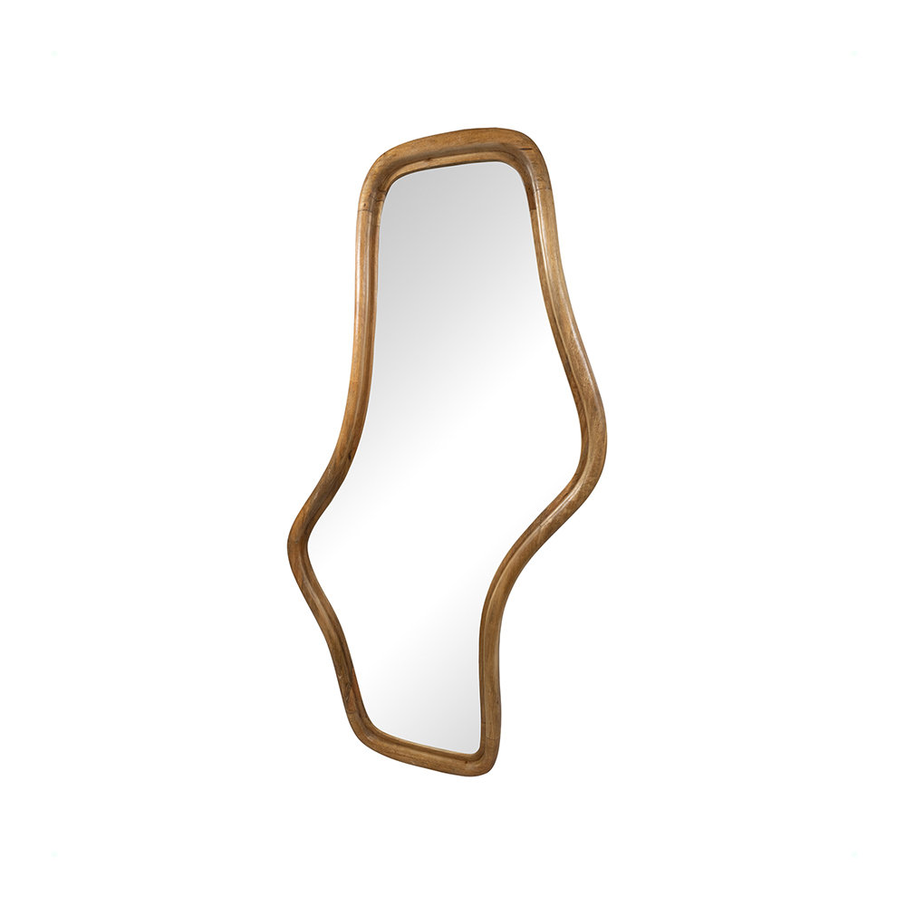 Wavy Mirror, Smooth Natural - Woody Collection