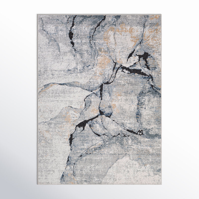 Steve Abstract Indoor Rug, Rectangle 6'7" x 9'