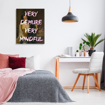 Very Demure & Mindful Classic Canvas, design by Lil' Rue