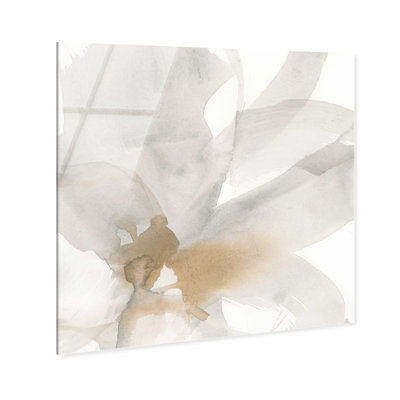Neutral Flow I High-Gloss Frameless Acrylic Glass Wall Art Abstract Print by Oliver Gal, Ready to Hang, 12 x 12