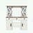 Makeup Vanity Desk with Lighted Mirror, Storage Stool and Charging Station