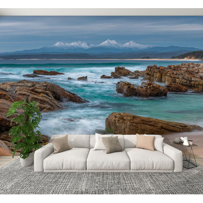 Papier peint à peler et coller, orage tropical, ciel, océan, plage, nature, nature, photographie, peintures murales, H 100 po x l 144 po, papier peint amovible en PVC, adhésif mural pour chambre à coucher, bureau à domicile