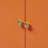 Light Luxury Orange Painted Accent Cabinet