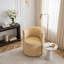 Fauteuil d'appoint demi-tonneau en velours avec roulettes