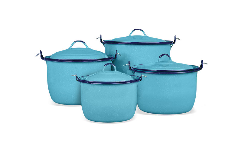 Greta 8 - Piece Enamelware Cookware Set