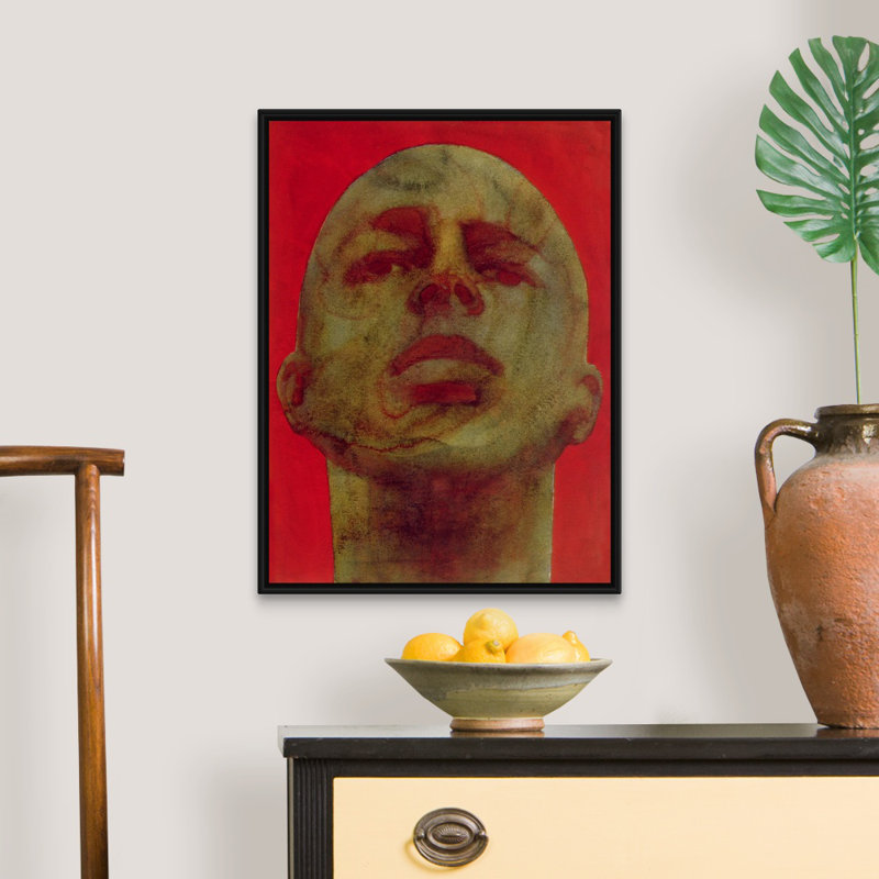 «Head, 1998» par Graham Dean, reproduction sur toile, Cadre noir, H 26 po x l 20 po x P 1,75 po