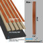 4Pcs 94.5'' x 7.9'' Acoustic Wood Wall Panelling,3D Decorative Soundproof Slat Panels,20.73 sqft-99218498