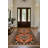 Madeline Collection Digital Print Cotton-Polyester Orange Brown Beige Moroccan Rug-184901341