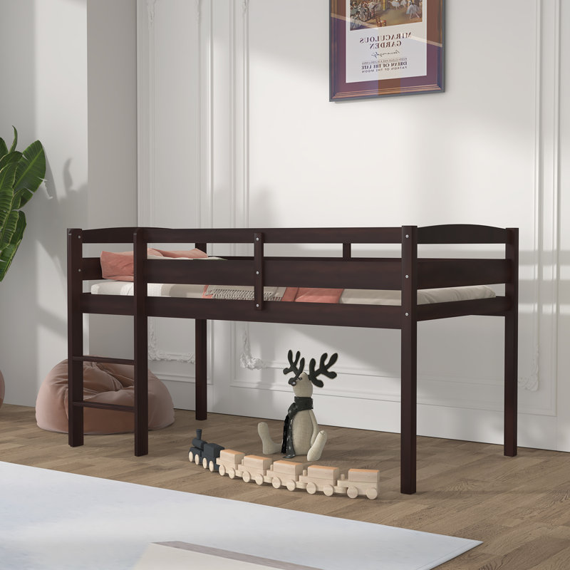 May Kids Twin Loft Bed, Espresso