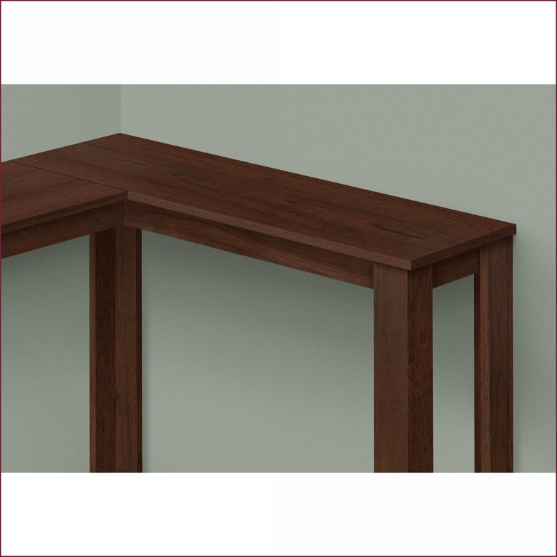 Table basse en stratifié brun peu encombrant pour vestibule et amp; Chambre à coucher, style contemporain moderne