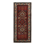 Multicolored Traditional Wool Runner - 3'07" x 8'2"
