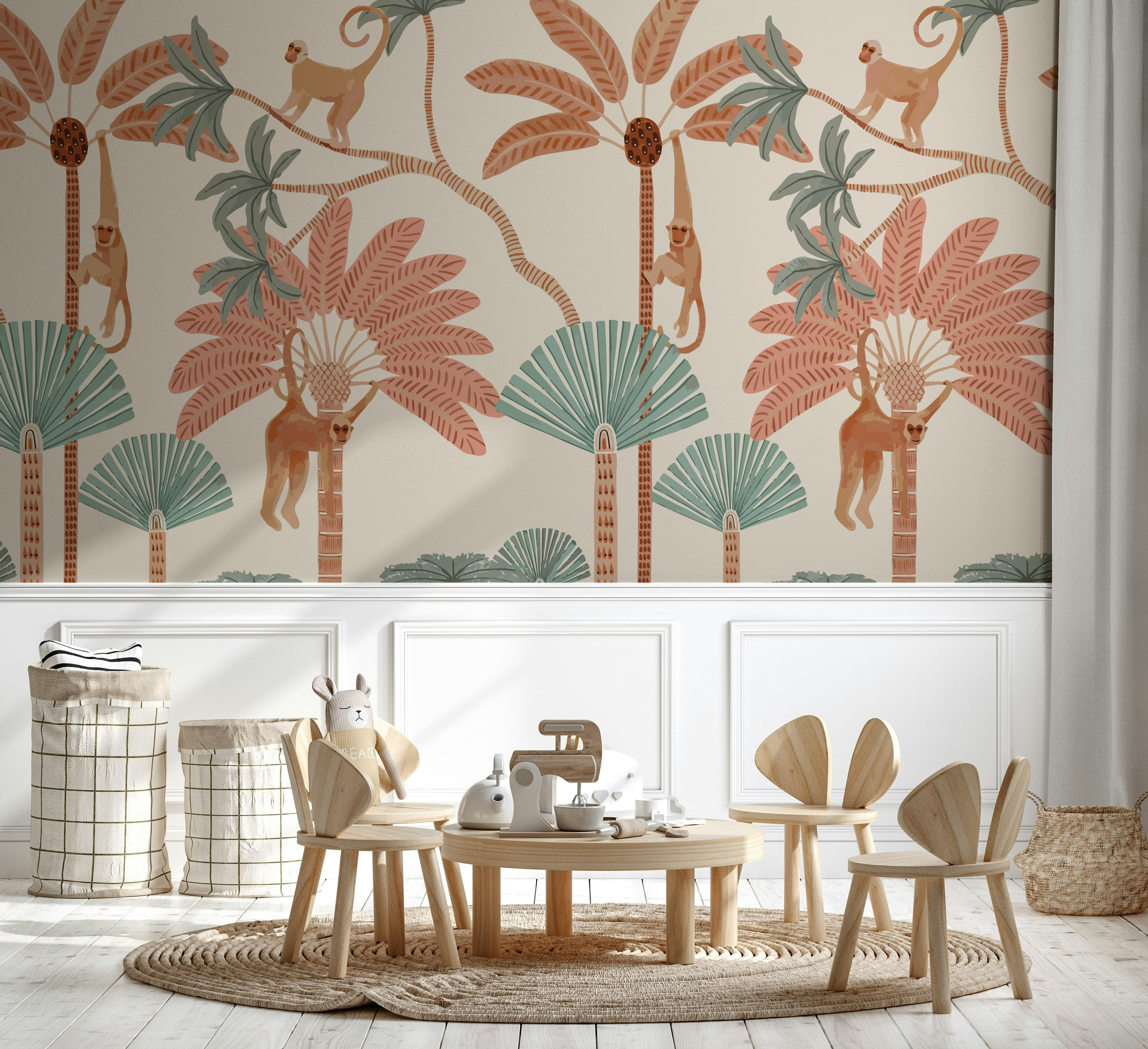Bayou Breeze Tropical Paradise Peel And Stick Wallpaper Mural With ...
