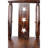 Rustic Fir Wood Bar Stool With Footrest & Wide Armrest