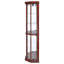 Vitrine de coin 6 tablettes Appledale brun moyen