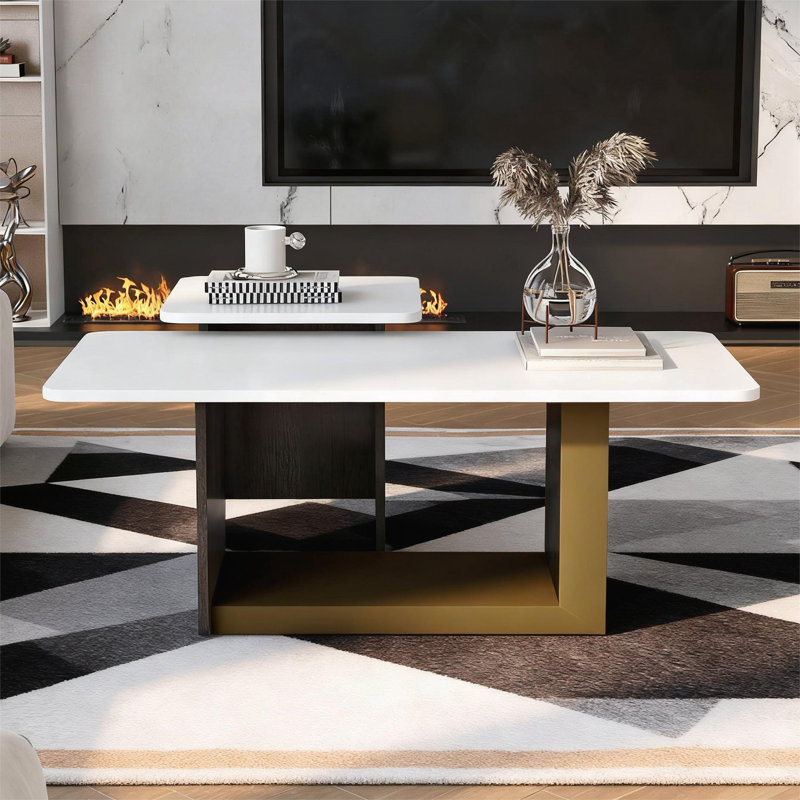 Ensemble de 2 tables basses Modern, Blanc