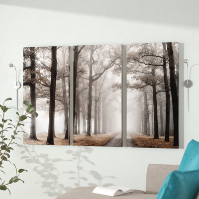 «Misty Road», image multi-pièces sur toile tendue
