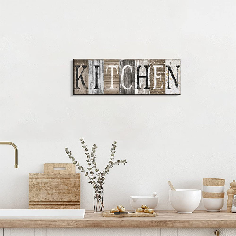 Rustic Farmhouse Natural Wood Kitchen Wall Sign