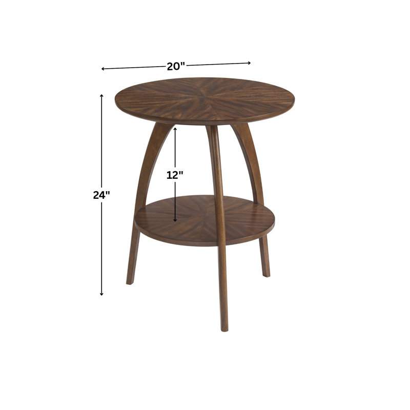 Table de bout à trois pieds Atreu, ensemble de deux, Espresso