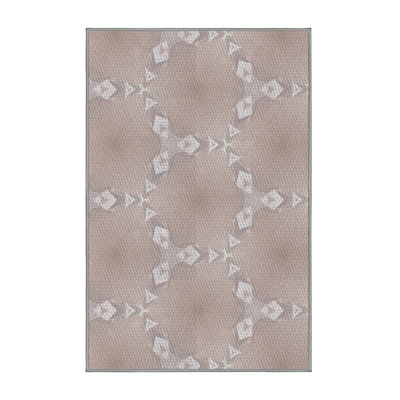 Tapis géométrique brun