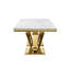 Table de salle à manger rectangulaire avec base en forme de losange-130146067