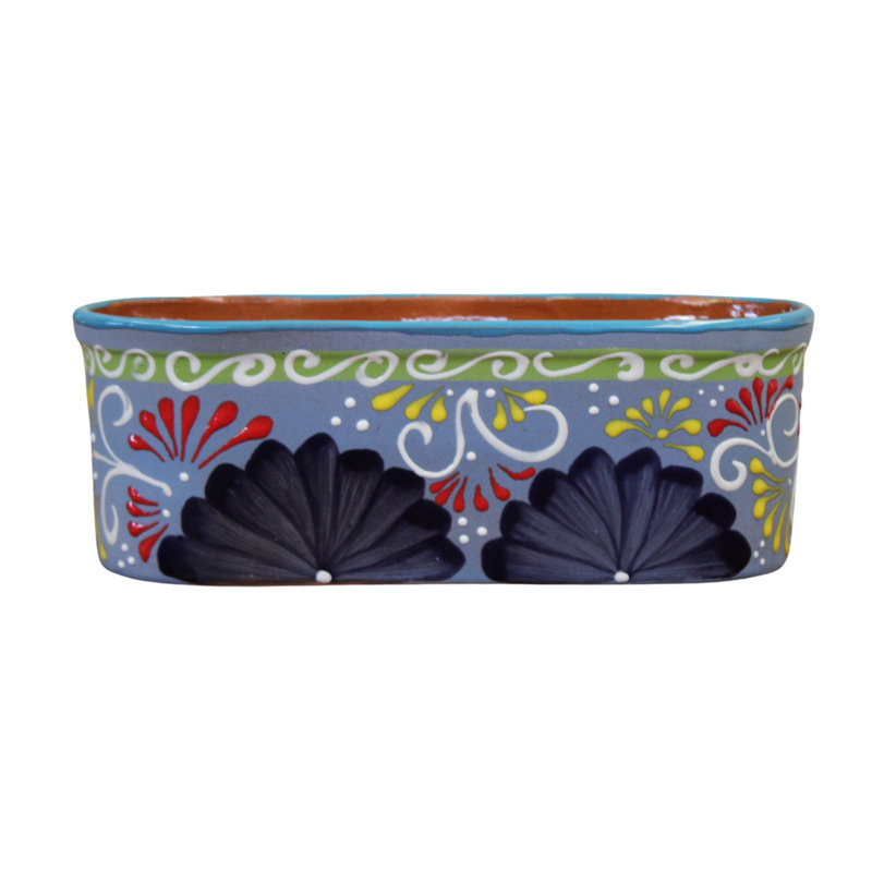 Pot de fleurs en céramique émaillée Talaverea Tierra Luz, grand modèle - Intérieur/Extérieur