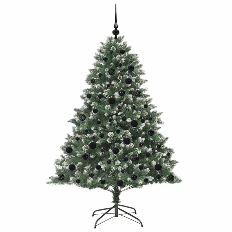 Artificial Christmas Tree with Stand, 5.91' H, Black
