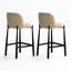 Chaise d'appoint à dossier beige uni (ensemble de 2)-907687049-907687050