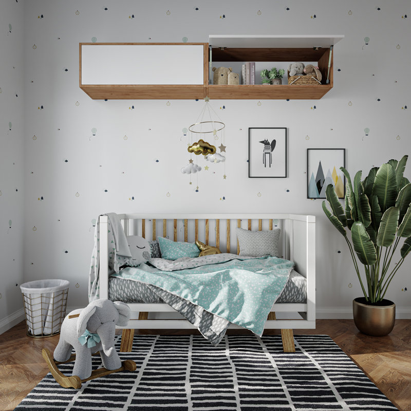 Blaju Kitchen Hanging Cabinet for Bathroom, Hallway, Living Room, Oak/White