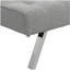 Structure en bois, pieds en acier inoxydable, futon, canapé-lit gris-9826600