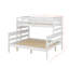 Lit simple superposé au-dessus d'un grand lit simple avec échelle-1035220404