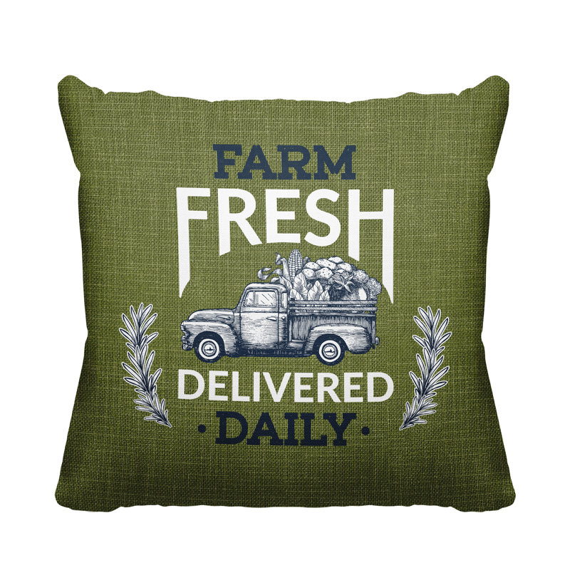Coussin intérieur / extérieur Ringo Farm, L 19 po x H 19 po, H 15 po x l 15 po