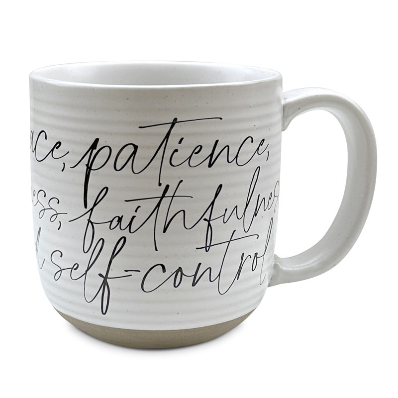 Tasse blanche à fruits de l'esprit 22-23