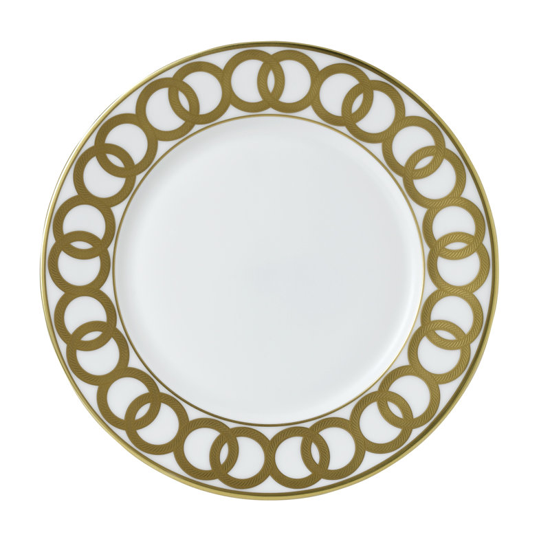 Riveria Handmade Bone China Dinner Plate, White