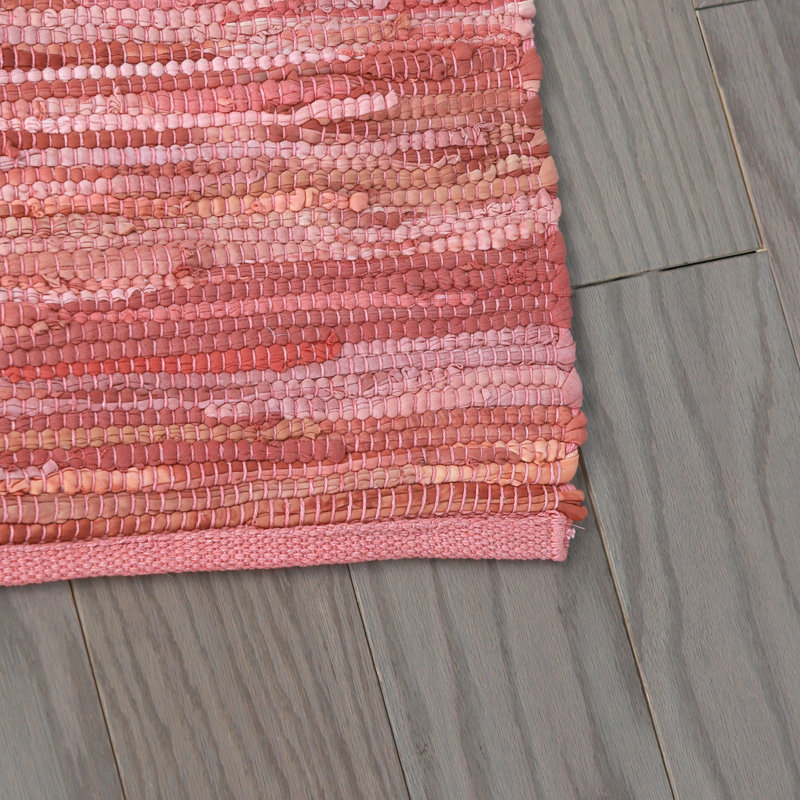 Tapis en coton tissé à la main one-of-kind shea