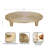 Round Wavy Metal Footed Tray-47414629