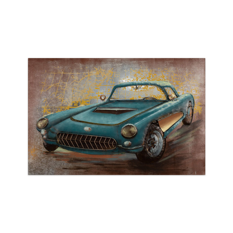 Handmade Industrial Transportation Wall Decor on Metal