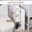 Cabinets | Modern Country Small Corner Floor Cabinet, Toilet Paper Organizer with Doors &amp; Shelves, Matte White | Engineered Wood | Bathroom