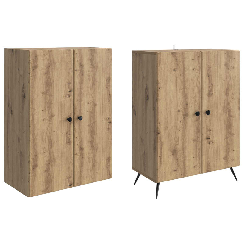 4 -Door 4 Storage Cabinet, Artisan Oak