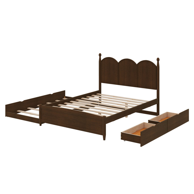 Grand lit plateforme avec lit gigogne