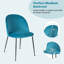Chaise d'appoint rembourrée en velours Mashad-1464916478