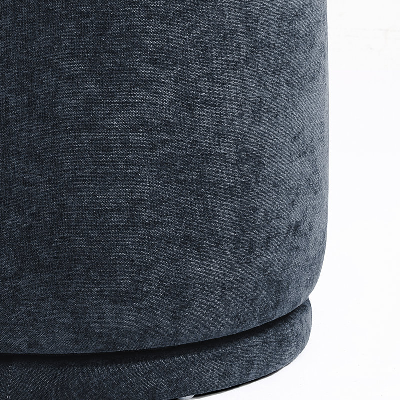 Chaise pivotante intégrée en tissu, Lin de coton bleu marine
