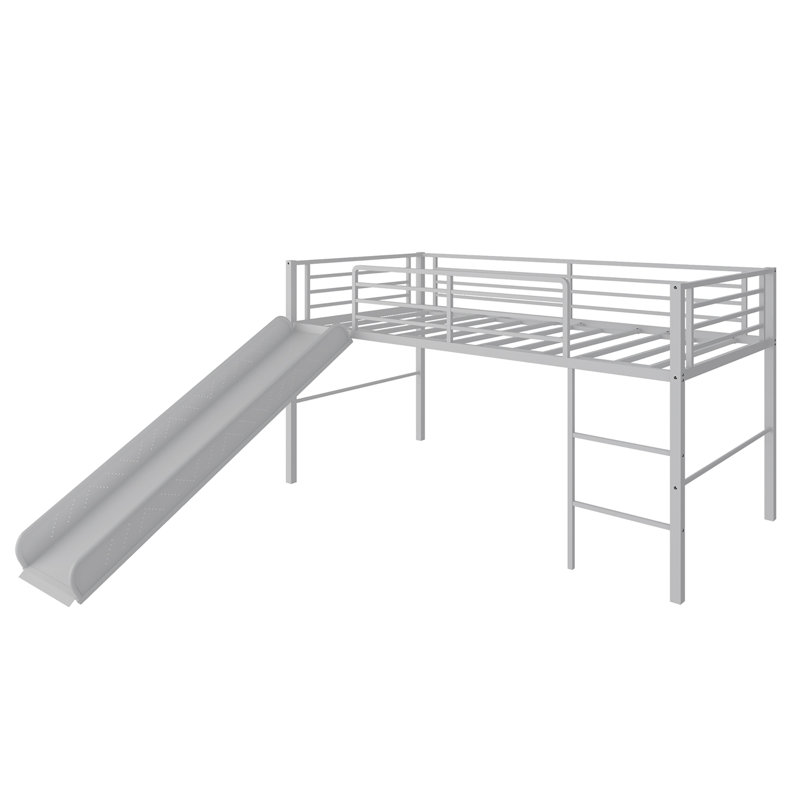Chantsong Kids Twin Loft Bed, Silver
