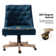 Vail 38.5'' H Farmhouse Tilting Task Chair with Solid Wood Base and Button-tufted